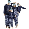 thumbnail image 1 of Louist Family Matching Christmas Pajamas Set Sleepwear Jumpsuit Hoodie with Hood Matching Holiday PJ's for Family (Blue-Women/XXL), 1 of 8