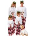 thumbnail image 1 of Louist Family Matching Christmas Pajamas Set Sleepwear Jumpsuit Hoodie with Hood Matching Holiday PJ's for Family (White-Women/XXL), 1 of 8