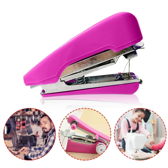 Louist Portable Needlework Cordless Mini Hand-Held Clothes Fabrics Sewing Machine (Random Color)