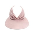 thumbnail image 1 of Louist Sun Visor Hat for Women UV Protection Wide Brim Summer Beach Cap Packable Foldable Suitable for Outdoor (Pink), 1 of 9