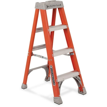 Louisville Ladder 4-Foot Fiberglass Step Ladder, 300-Pound Load Capacity, Type IA, FS1504