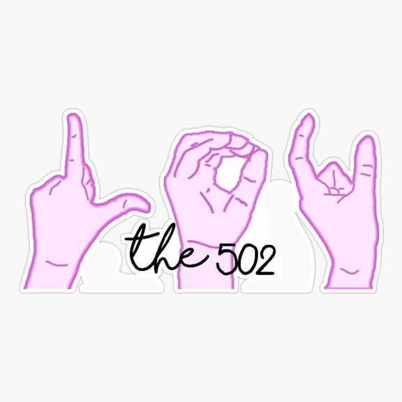 Louisville 502 Area Code Vinyl Decal Sticker
