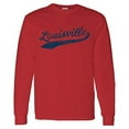 thumbnail image 1 of Louisville Baseball Script - Hometown Pride, Pitcher Long Sleeve T Shirt - Large - Red, 1 of 6