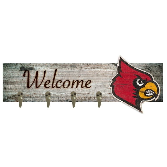 Louisville Cardinals 24" x 6" Mounted Coat Hanger