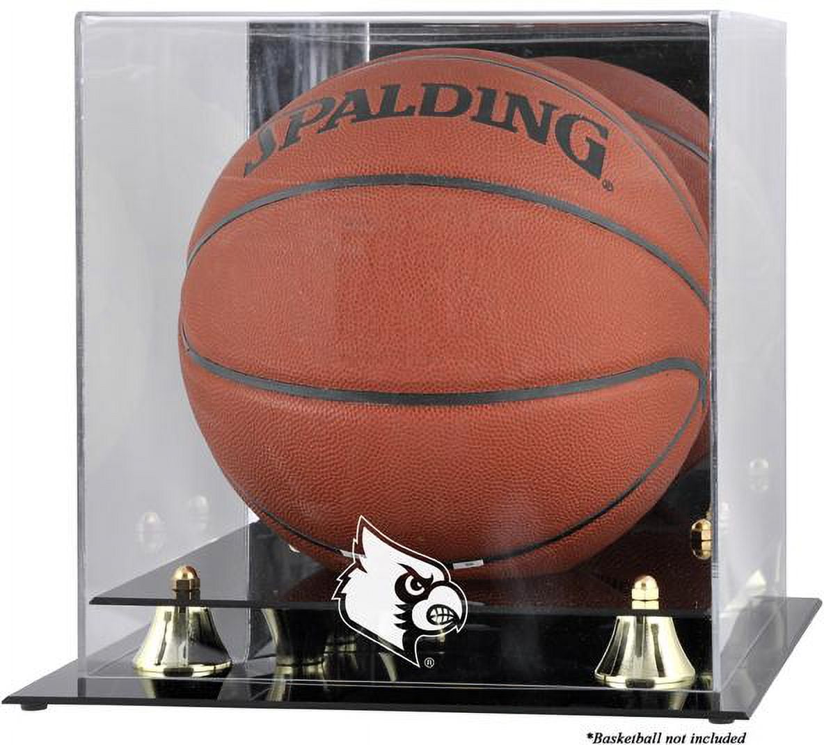 Louisville Cardinals Golden Classic Logo Basketball Display Case with Mirror Back