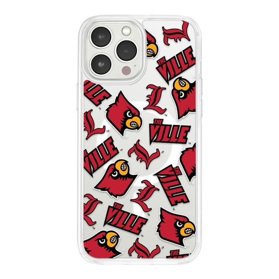 Louisville Cardinals HD Phone Case Compatible with MagSafe Apple iPhone 12 (Scattered) by Affinity Bands