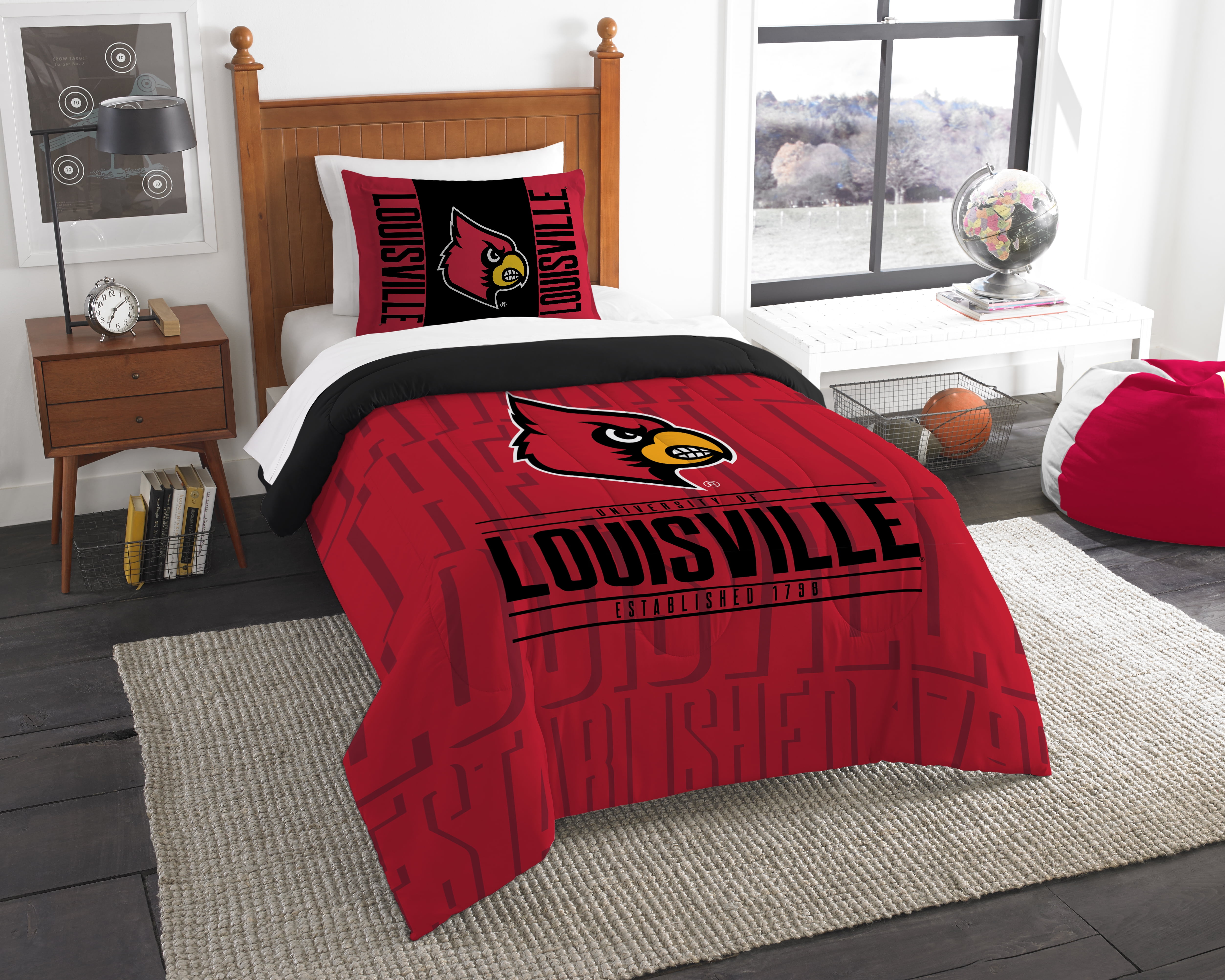 Louisville Cardinals The Northwest Company Modern Take Twin Comforter Set
