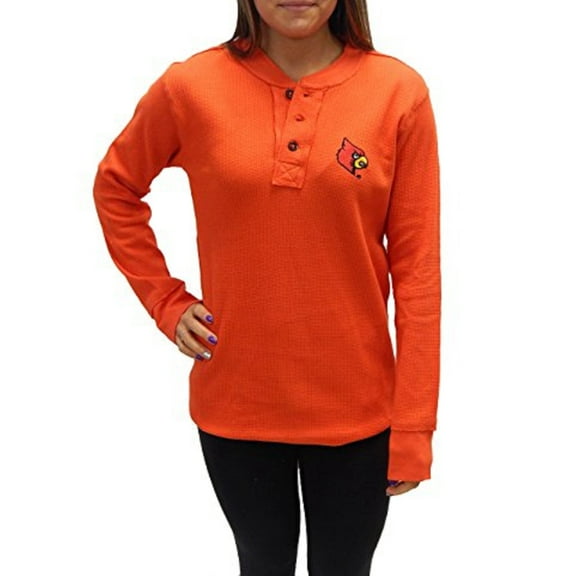 Louisville Kentucky Adult Women Thermal Waffle Knit Long Sleeve T-Shirt (Size Small)