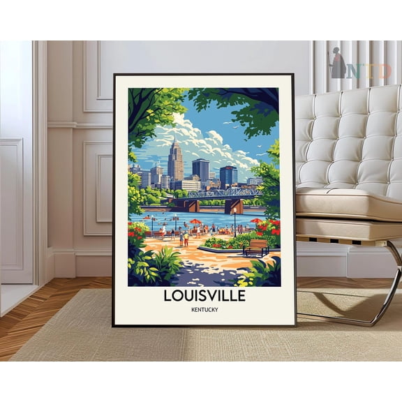 Louisville Kentucky City Poster, Unframed Paper Poster 11x14in