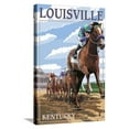 thumbnail image 1 of Louisville, Kentucky  Horse Racing Track Scene, Stretched Canvas Wall Art by Lantern Press Sold by Art.Com, 1 of 5