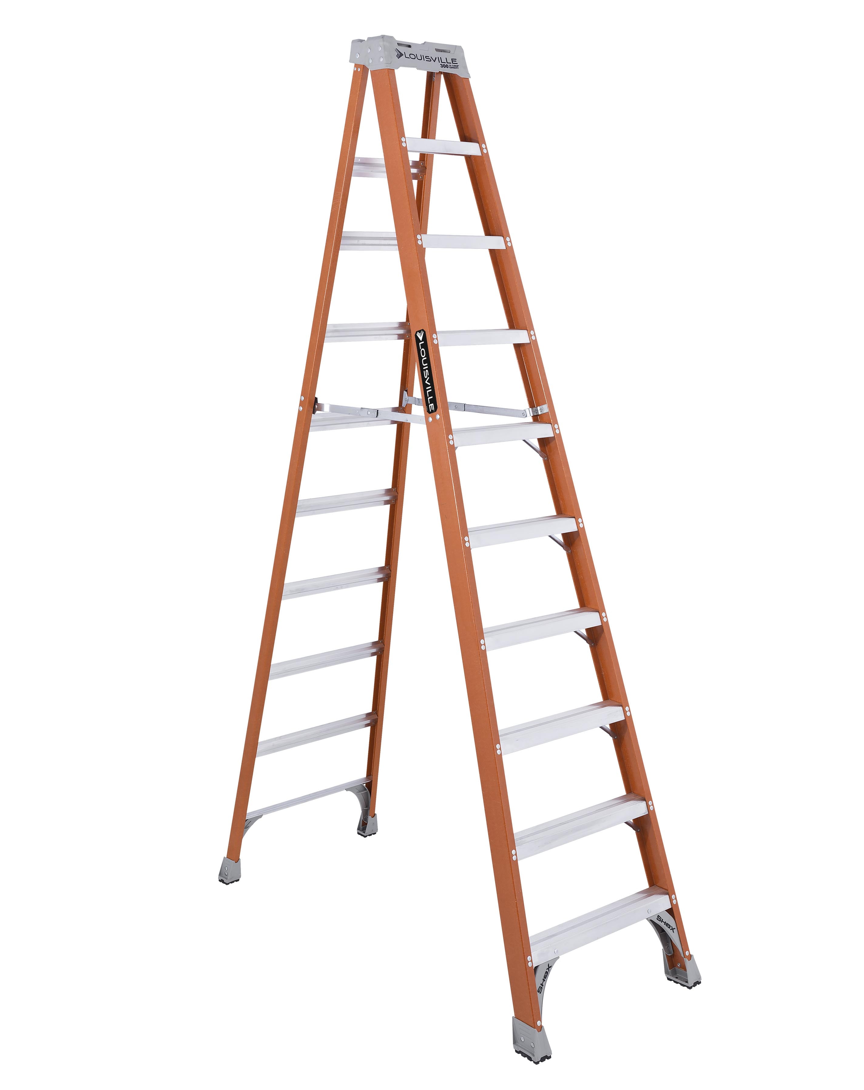 Louisville Ladder 10-Foot Fiberglass Step Ladder, 300-Pound Load Capacity, Type IA, FS1510