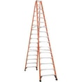 thumbnail image 1 of Louisville Ladder 16' Fiberglass Twin Step Ladder, 19' Reach, 375 lbs Load Capacity, FM1416HD, 1 of 9