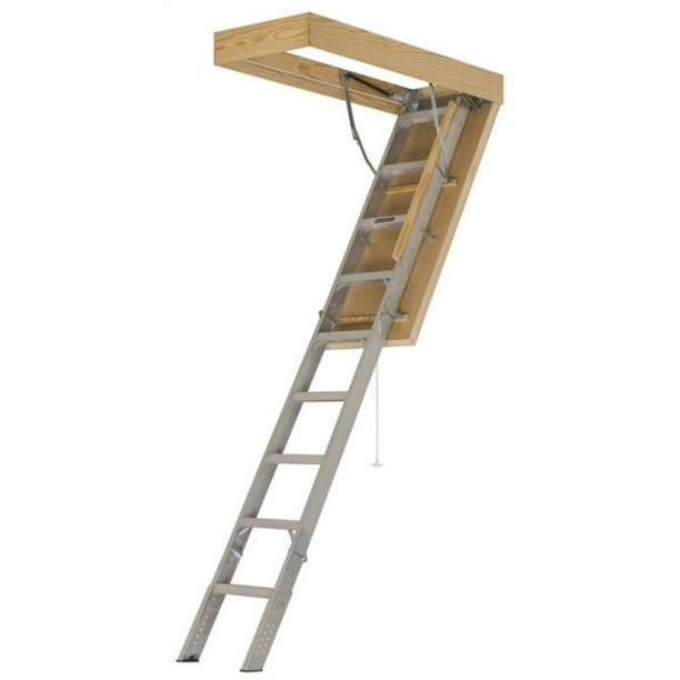 Louisville Ladder 22.5x54 Aluminium Attic Ladder, 375pound Load