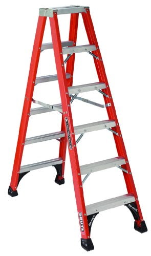 Louisville Ladder 6-Feet Fiberglass Twin Front Ladder, 375-Pound Duty Rating, FM1406HD