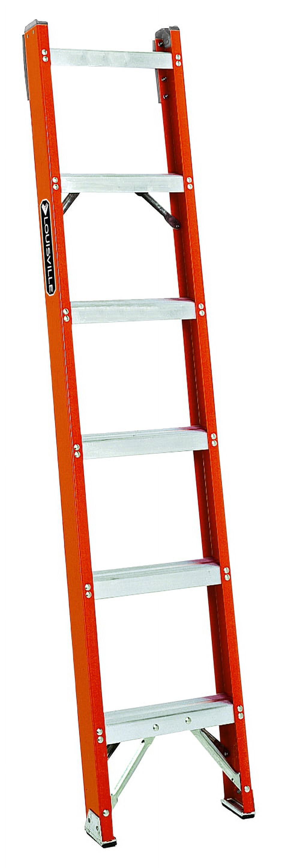 Louisville Ladder 6' Fiberglass Shelf Ladder, 10' Reach, 300 Lbs Load Capacity, FH1006