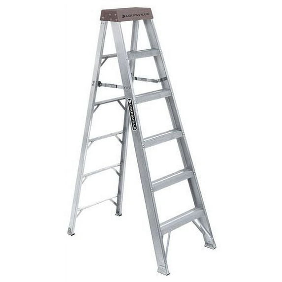 Louisville Ladder 6-Foot Aluminum Step Ladder, Type IA, 300-pound Load Capacity, AS1006