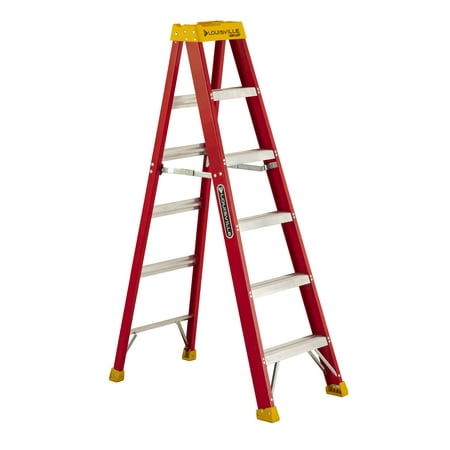 Louisville Ladder 6 Ft. Fiberglass Step Ladder With Molded Top, Type Ia, 300 Lbs. Load Capacity, L-3016-06