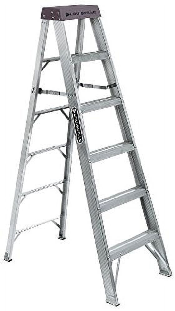 Louisville Ladder 8' Aluminum Step Ladder, 12' Reach, 300 lbs Load Capacity, AS1008