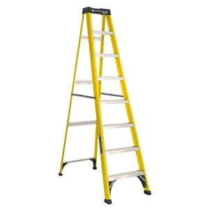 Louisville Ladder 8-Foot Fiberglass Step Ladder, 250 lb Capacity