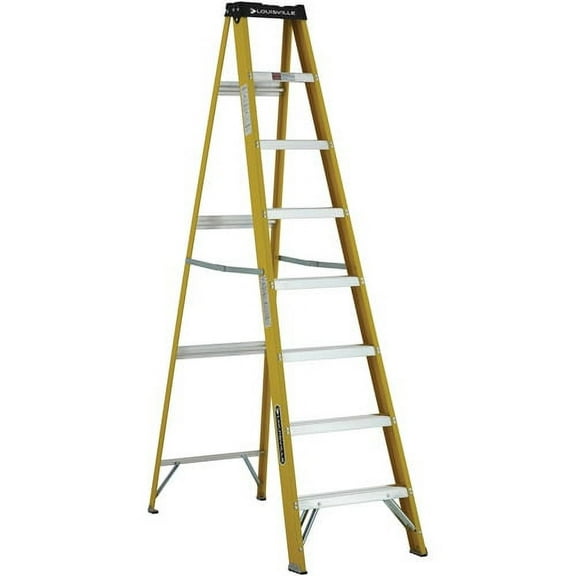 Louisville Ladder 8 Fiberglass Step Ladder, 250-lb Capacity, W-3114-08