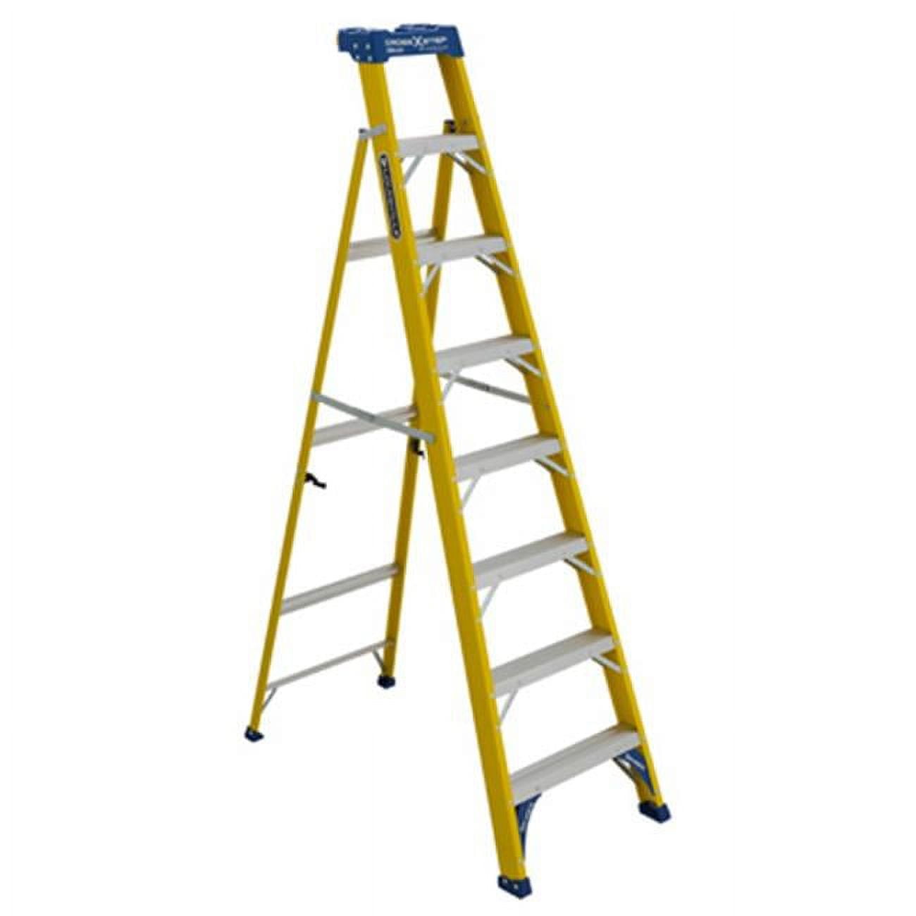 Louisville Ladder 8-Foot Fiberglass Cross Step Ladder, Type I, 250-pound Load Capacity, FXS2008
