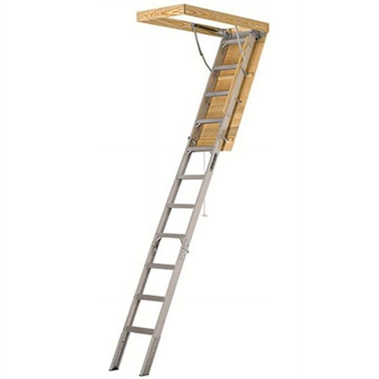 Louisville Ladder Attic Ladder Aluminum 375# 25.5 X 54 7'8In-10'3Inh