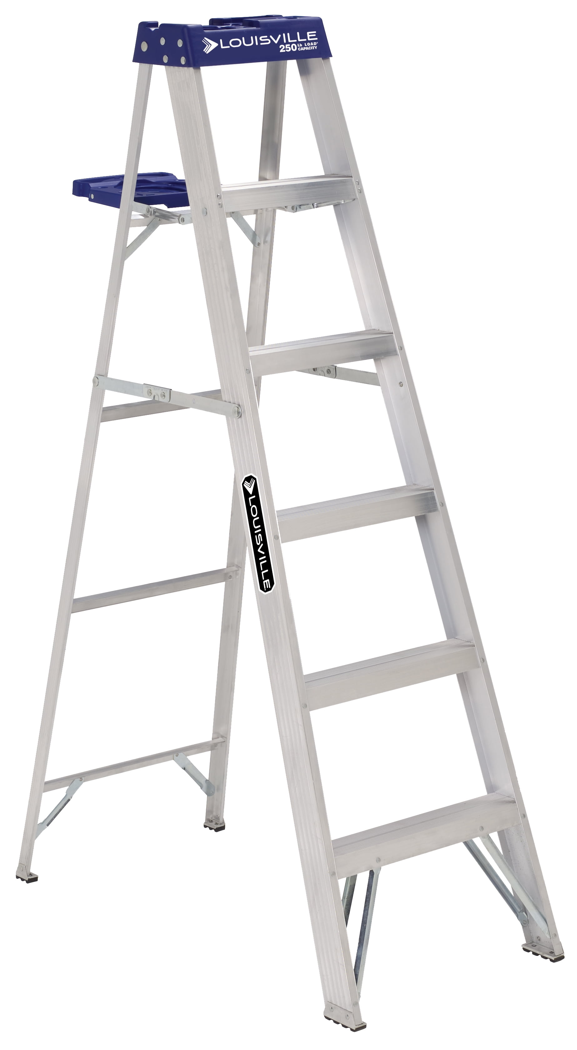 Louisville Ladder AS3006 Aluminum 6-Foot Ladder 300-Pound Duty Rating,  Silver - Six Foot Step Ladder 