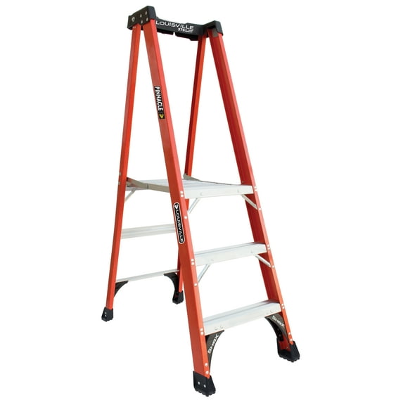 Louisville Ladder FXP1803HD 3 ft. Fiberglass Pinnacle Platform Step Ladder, Type IAA, 375 Lbs Load Capacity