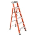 thumbnail image 1 of Louisville Ladder FXS1506 6 ft.Fiberglass Cross Step Ladder, Type IA, 300 Lbs Load Capacity, 1 of 16
