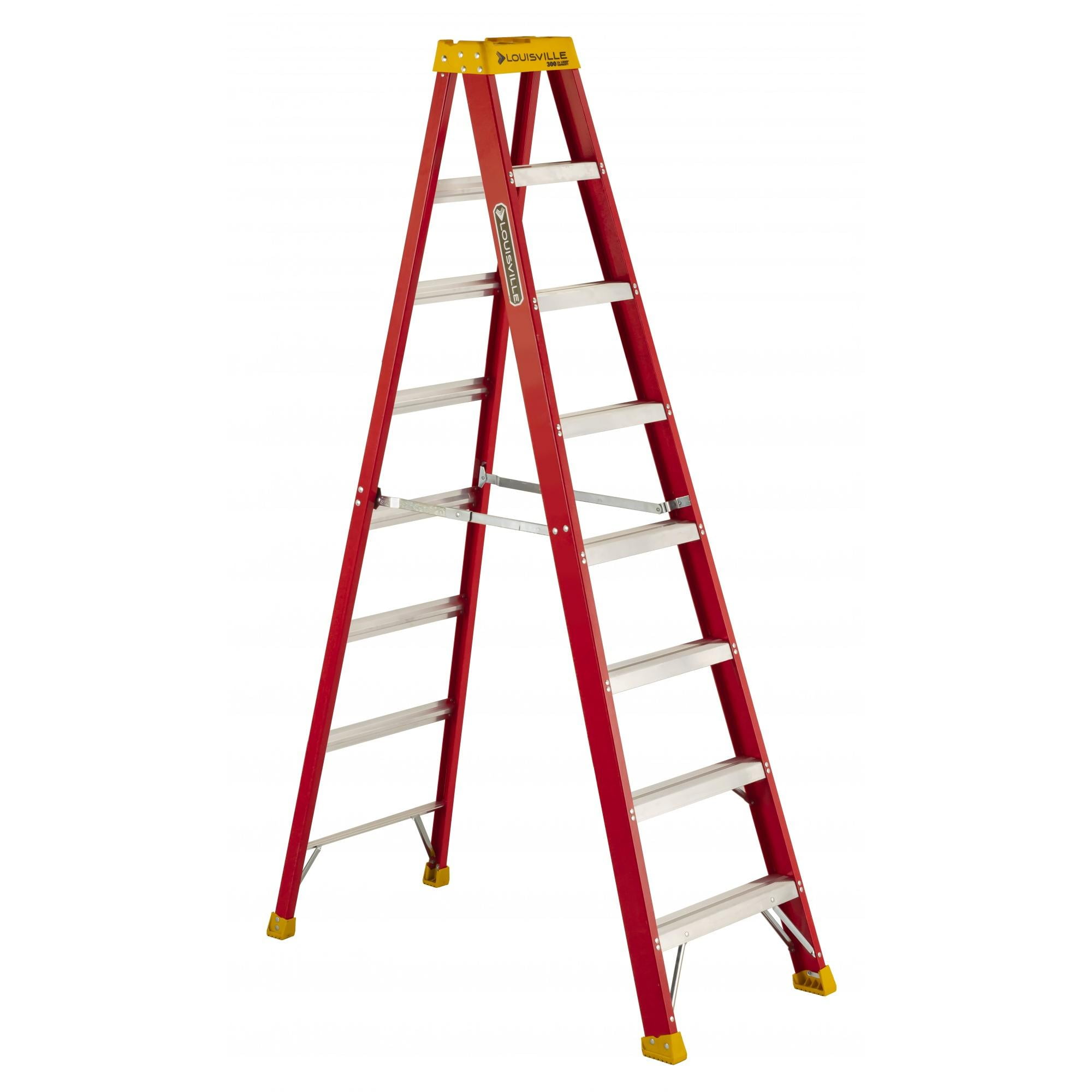 10 FT Fiberglass Extension Ladder - 300 LB Cap, Type IA, Louisville