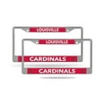thumbnail image 1 of Louisville-Cardinal's (Set of 2) Lightweight Chrome Metal License Plate Frames, 1 of 6