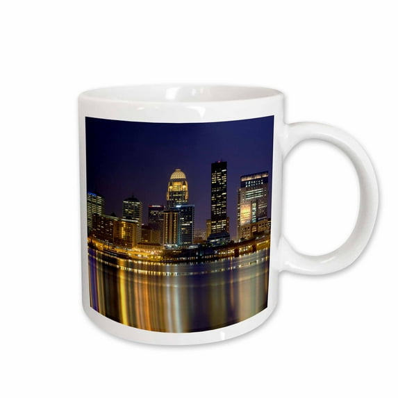 3drose, Louisville Skyline with Kfc Yum Center, Kentucky - Us18 Aje0486 - Adam Jones, 15oz Mug