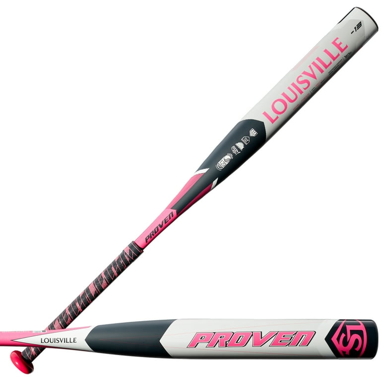 Louisville Slugger Unisex Adult FP Proven (-13) Fastpitch Softball Bat,  White/Pink/Black, 30 Inches/17 oz : : Sports & Outdoors