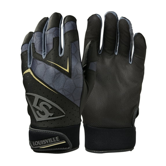 Louisville Slugger Adult Genuine V2 Batting Gloves - Black, 2XL