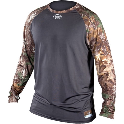 Louisville Slugger Adult Slugger Compression Fit Long Sleeve Shirt, Camo 