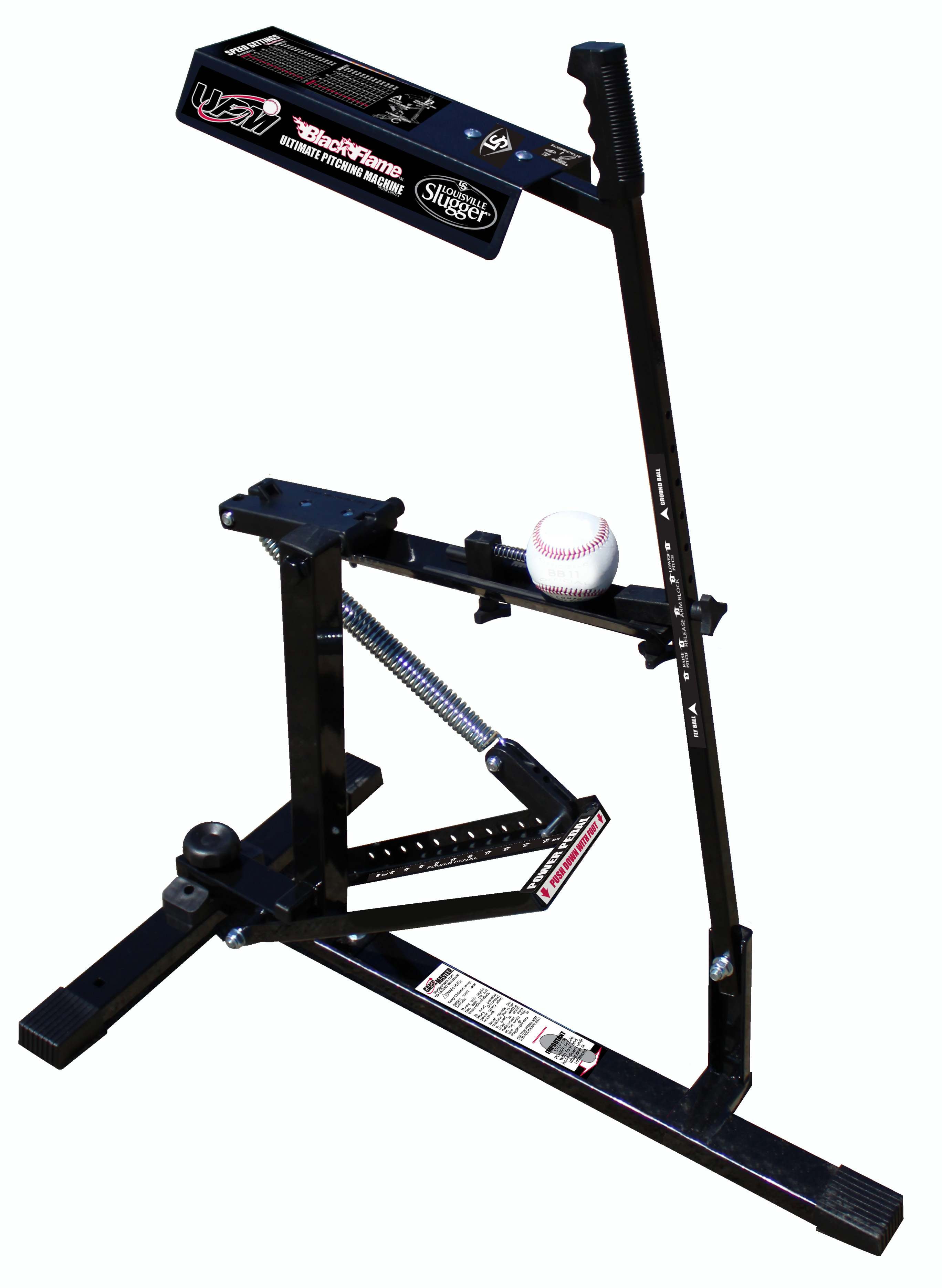 Louisville Slugger Black Flame Ultimate Baseball & Softball Pitching Machine
