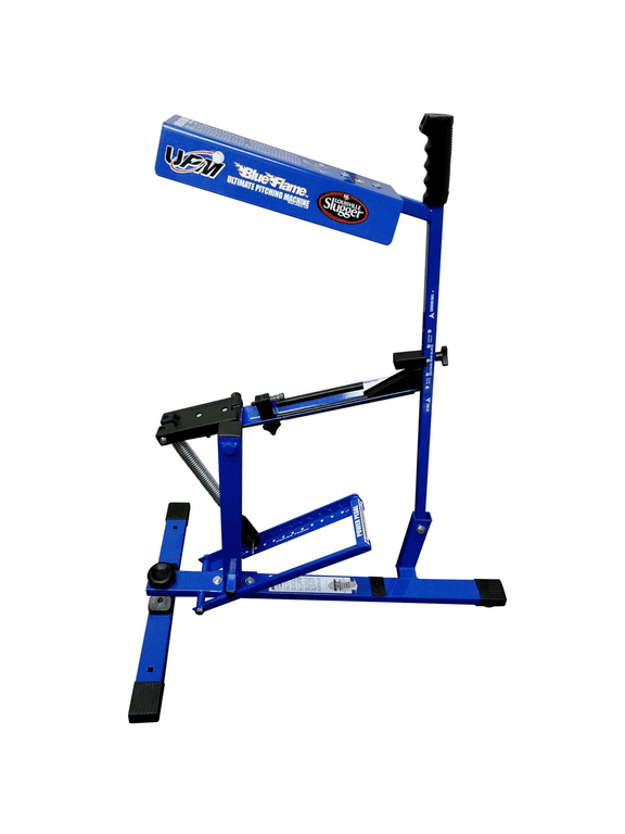 Blue Flame Pitching Machine Manual Baseball & Softball Trainer, Throws Up to 60 MPH, Youth & Adult Practice Tool