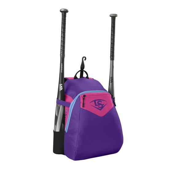 Louisville Slugger Genuine V2 Baseball/Softball Bat Bag - Holds up to 2 Bats, Purple