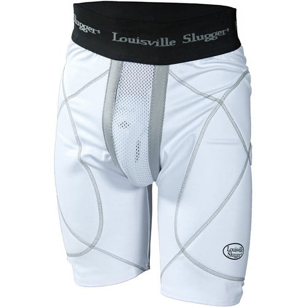 Louisville Slugger Men's Slugger Compression Shorts, White