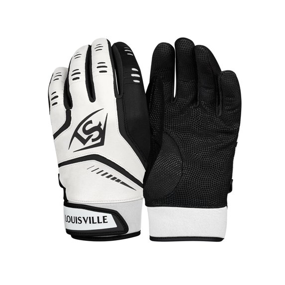 Louisville Slugger Omaha Youth Batting Gloves, White