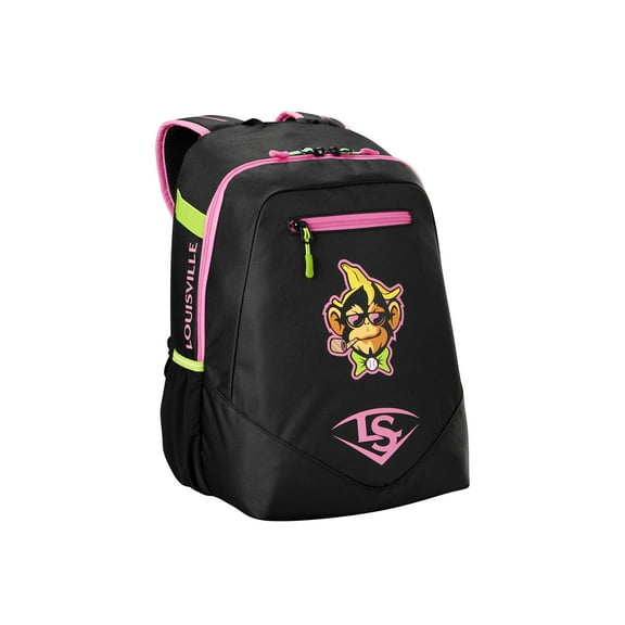 Louisville Slugger Party Animals Powerized Stick Baseball Bag - Hot Pink/Black, Holds Up to 2 Bats