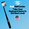 thumbnail image 1 of Louisville Slugger Ultimate Plastic Bat and Ball Combo – 34" Replica Bat with Authentic Wood Look, Safe Backyard Baseball Set for Kids & Adults, 1 of 9