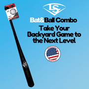 Louisville Slugger Ultimate Plastic Bat and Ball Combo   34 Replica Bat with Authentic Wood Look, Safe Backyard Baseball Set for Kids & Adults