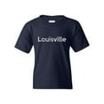 thumbnail image 1 of Louisville Unisex Youth Kids T-Shirt Tee Clothing Youth X-Large Navy Blue, 1 of 5