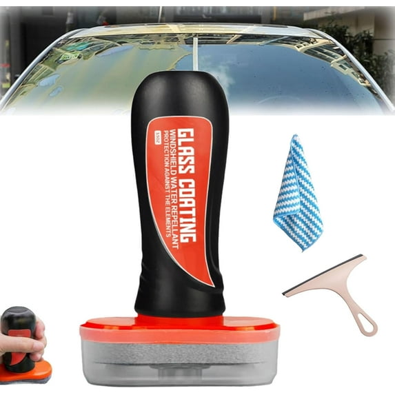 Louisx Glass Cleaning Board, Glass Coating for Windshield, Glass Cleaning Plate Enhance Visibility of Car Windshield, Improve Transparency and Clarity