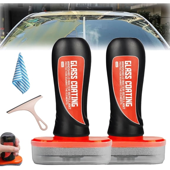 Louisx Glass Cleaning Board, Glass Coating for Windshield, Glass Cleaning Plate Enhance Visibility of Car Windshield, Improve Transparency and Clarity