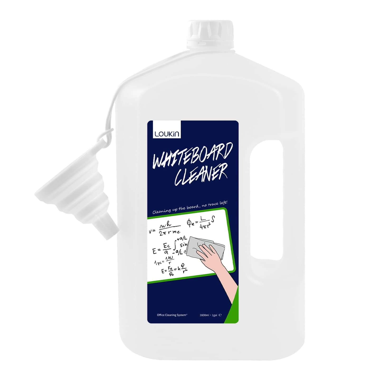 loukin Niet-giftige whiteboard-reiniger, 500 ml, droog afwisbaar, reukloze whiteboard-reinigingsspray, met doek, verwijdert hardnekkige vlekken op whiteboards