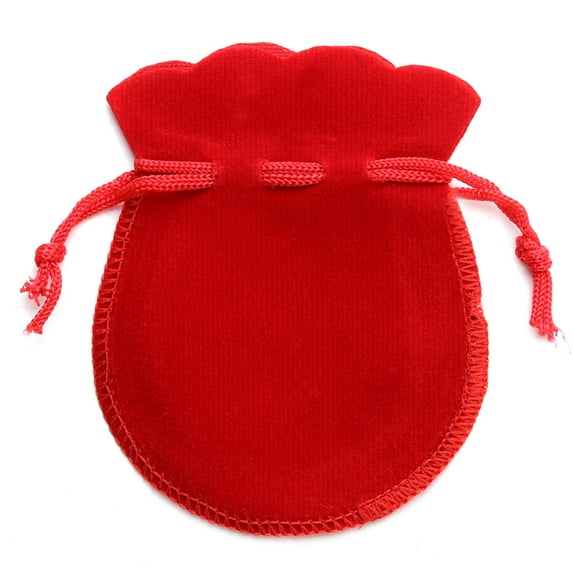 Louleur Drawstring Velvet Bag Drawstring Calabash Pouch Jewelry Packaging Bag Wedding/Christmas Favor Pouches & Gift Bags 10pcs Red 9x12cm