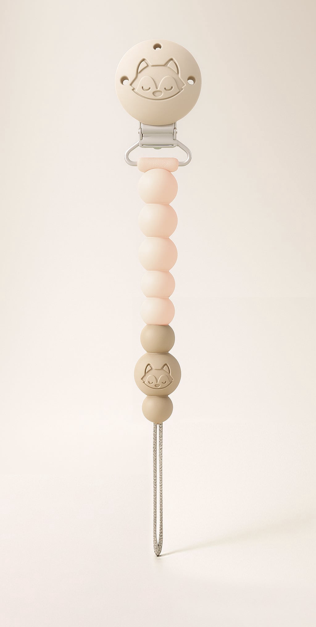 Loulou Lollipop Pacifier Clip - OneC Clip for Babies and Toddlers 4 Months+, Easy to Clean - Coconut Milk