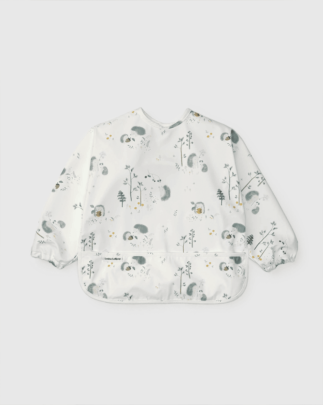 Loulou Lollipop Long Sleeve Waterproof Baby Bib, Hedgehogs